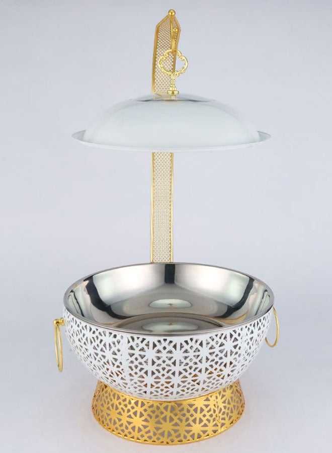 Stainless Steel Buffet Chafing Dish Food Warmer and Heater 8.0L White colour