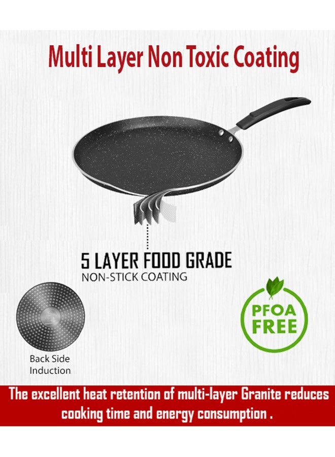 Sonex Non Stick Galaxy Hot Plate Dosa Tawa – 29 cm, 1.5 Ltr Capacity, 5-Layer Granite Coating, Induction Compatible, Even Heating for Dosa, Paratha, Roti, Eggs, NeverStick Plus Technology