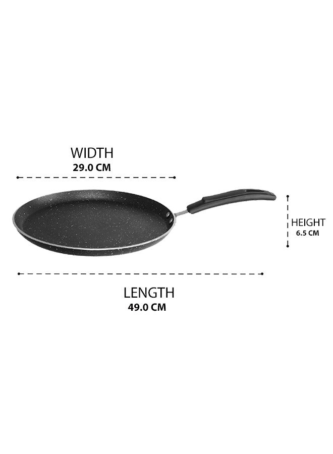 Sonex Non Stick Galaxy Hot Plate Dosa Tawa – 29 cm, 1.5 Ltr Capacity, 5-Layer Granite Coating, Induction Compatible, Even Heating for Dosa, Paratha, Roti, Eggs, NeverStick Plus Technology