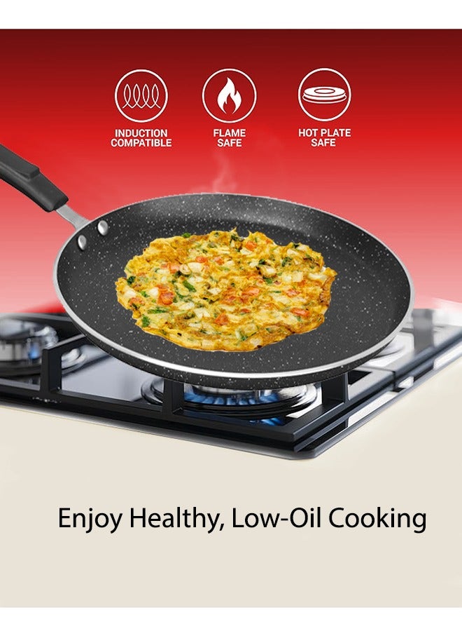 Sonex Non Stick Galaxy Hot Plate Dosa Tawa – 29 cm, 1.5 Ltr Capacity, 5-Layer Granite Coating, Induction Compatible, Even Heating for Dosa, Paratha, Roti, Eggs, NeverStick Plus Technology