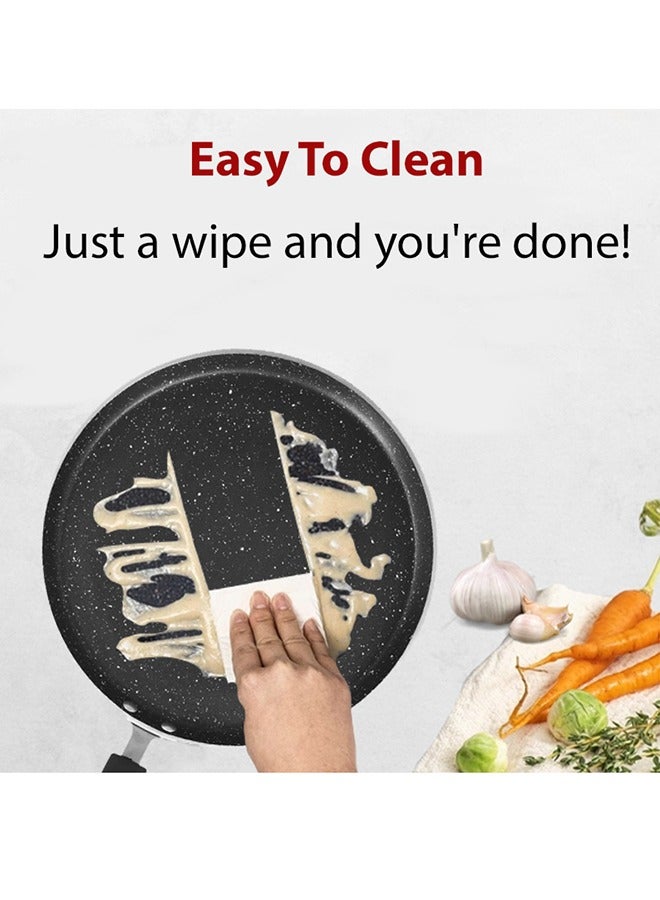 Sonex Non Stick Galaxy Hot Plate Dosa Tawa – 29 cm, 1.5 Ltr Capacity, 5-Layer Granite Coating, Induction Compatible, Even Heating for Dosa, Paratha, Roti, Eggs, NeverStick Plus Technology