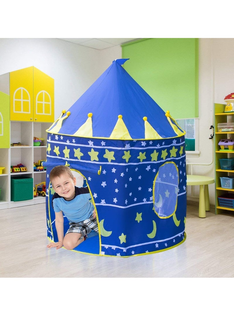 Juud Large Foldable Kids Tent House Indoor/Outdoor Playhouse Portable Princess Castle Tent for Boys & Girls Age 3-10 Year Easy Assembly Perfect for Birthday Parties & Kids Room