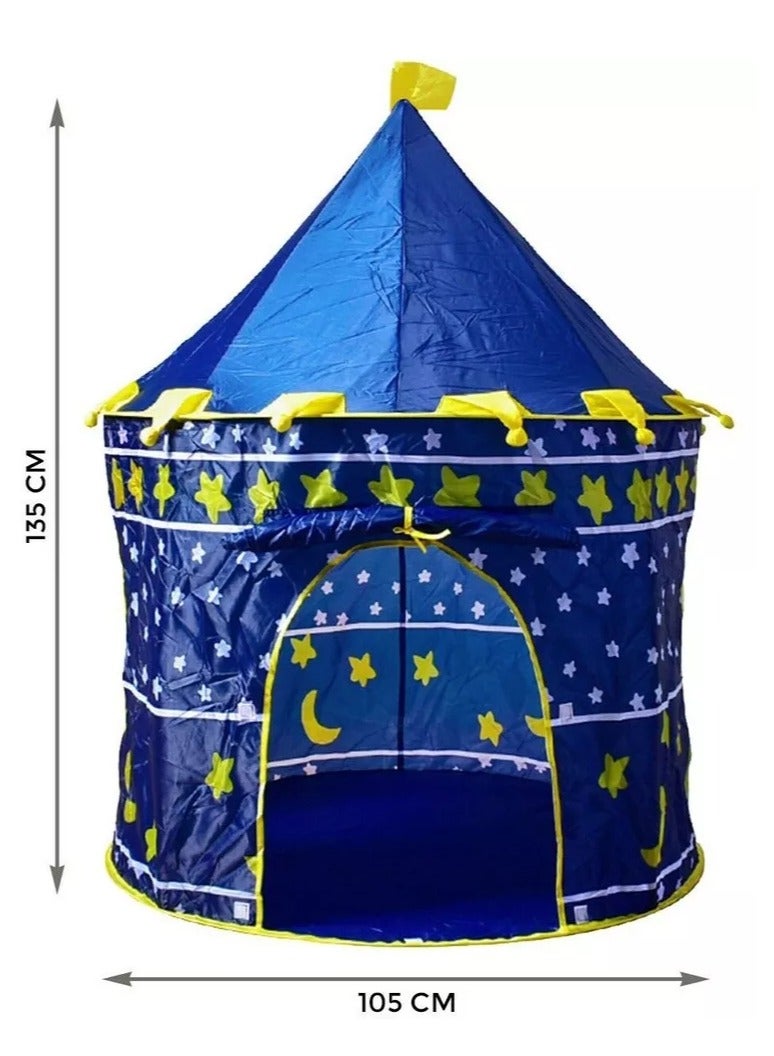 Juud Large Foldable Kids Tent House Indoor/Outdoor Playhouse Portable Princess Castle Tent for Boys & Girls Age 3-10 Year Easy Assembly Perfect for Birthday Parties & Kids Room