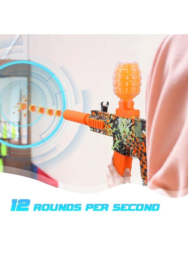 2 Pack Gel Splatter Blasters, Full Auto Electric Splatter Ball Toy, 10 Rounds Per Seconds, 50000+, 600 Hopper, 3 Rechargeable Batteries, Outdoor Activities Team Game Toy for Age 12+ Year Up