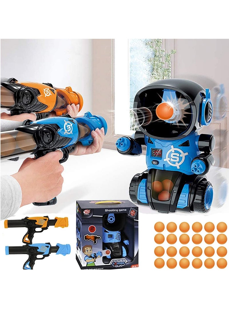 Game Toys for Kids, Robot Shooting Game Gifts for 4 5 6 7 8 9 Year Old Boys, Games Toy Guns with 2 Air Toy Guns, 24 Soft Bullets, Fun Outdoor Indoor Birthday Gift Toys for Boys and Girls