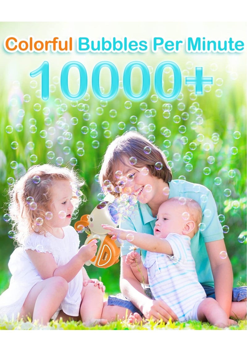 Bubble Gun Blaster, Bubble Machine Gun Toys for Toddlers, Outdoor Bubble Gun with Music Lights for Kids, Adults Bubble Makers, Bubble Blaster Gun Bubble Blower Toy for Boys and Girls