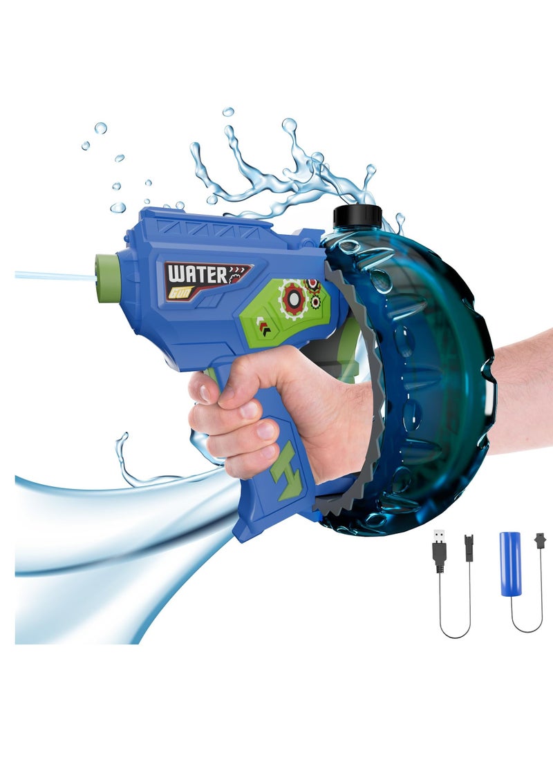 Electric Water Guns for Adult Kid, 32+ FT Range Powerful Classic Water Squirt, Strongest Full Auto WaterPistol High Capacity 800+ Water Blaster, Summer Outdoor Swimming Pool Water Toy, Blue