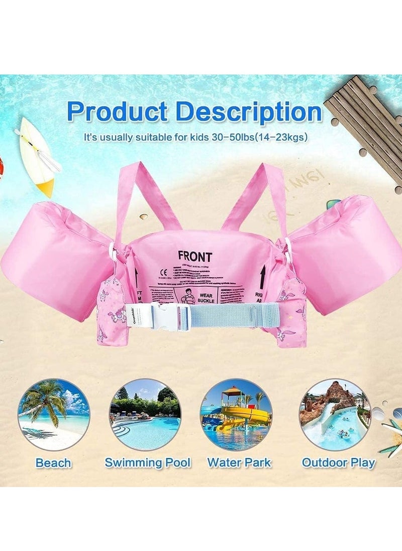 Swim Arm Band for Kids Floatation Sleeves Floats Tube Swimming Arm Floats Swim Aid Floats with Adjustable Strap for Children Learning Swim Training Equipment