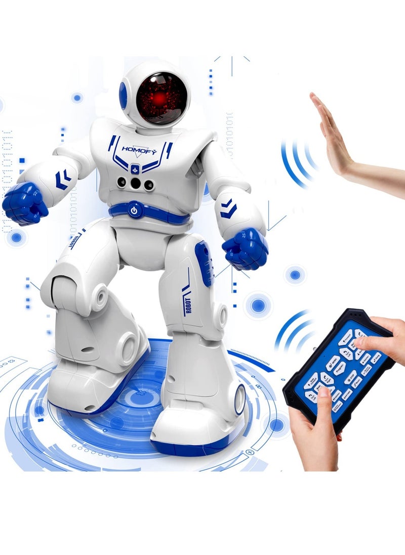 Interactive Smart Robot Toys, Remote Control Smart Gesture Sensing Educational Robot Toys, RC Gesture Remote Control Robot Programmable, Intelligent Robot Toys for Kids, for Birthday Gifts