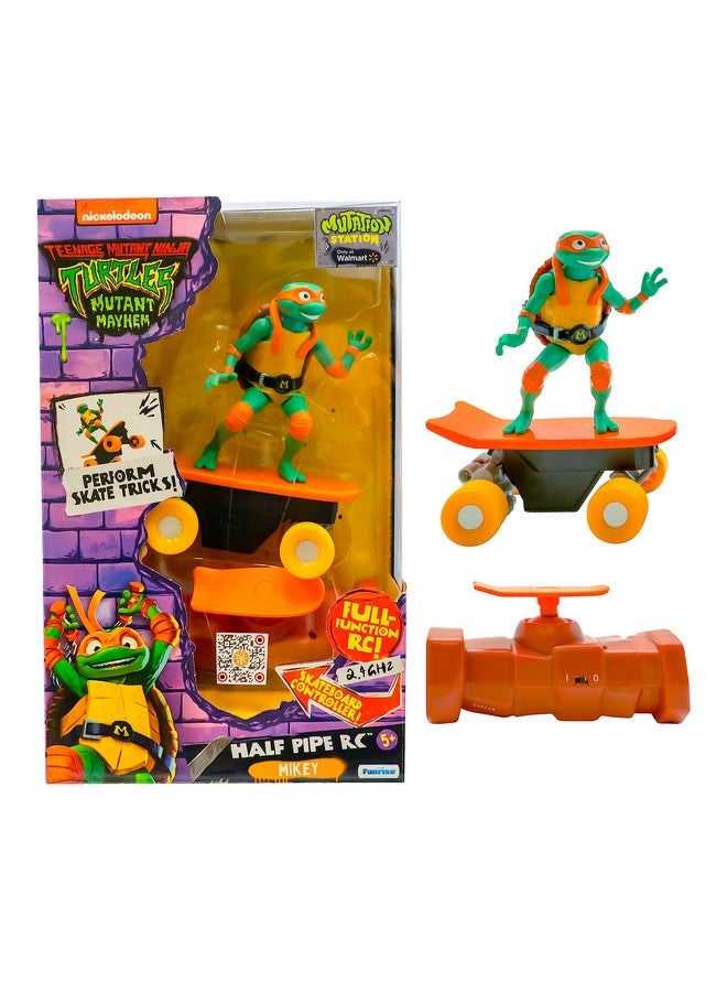 Teenage Mutant Ninja Turtle Michelangelo Half Pipe Rc Vehicle Movie Edition Ages 5+ - Skate + Performs Tricks - 2.4Ghz Rc Controller