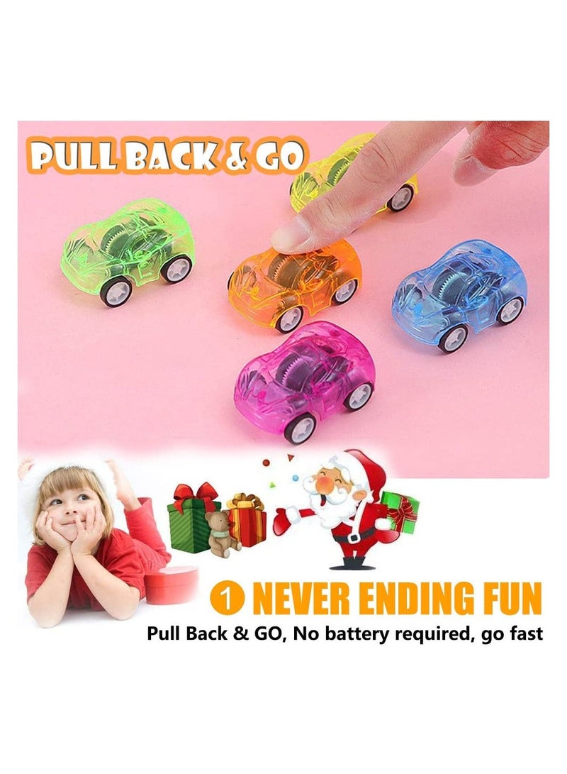 36 Pcs Pull Back Vehicles Mini Car Friction Powered Racing Cars Mini Constructions Trucks for Preschool Toddlers Boys & Girls, Bulk Party Favors, Random Color