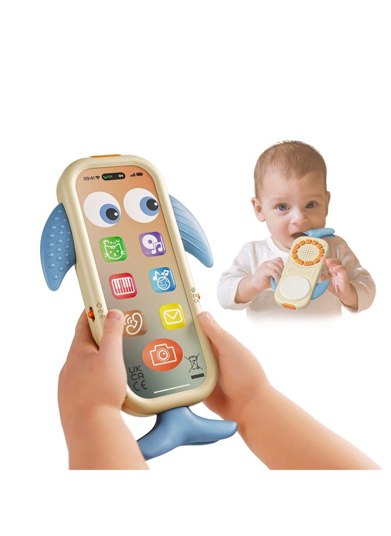 Baby Phone Toy for 1 Year Old Toddlers Musical Cell Phone Toy with Light and Sound Rechargeable Battery Record & Playback Features Baby Cell Phone Educational Toys Gifts for Birthday