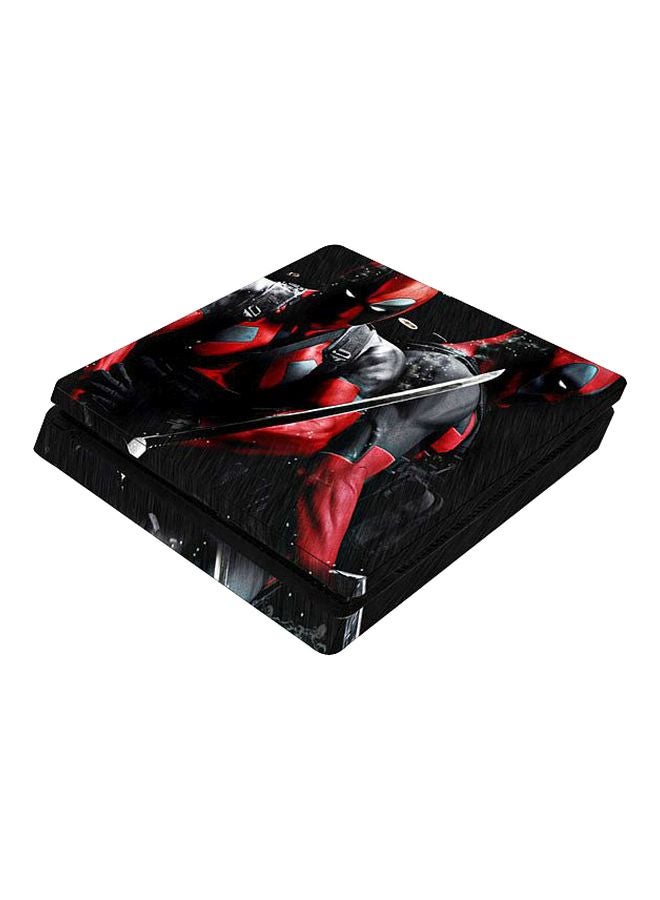 4-Piece Deadpool Printed Console And Controller Sticker Set For PlayStation 4 Slim