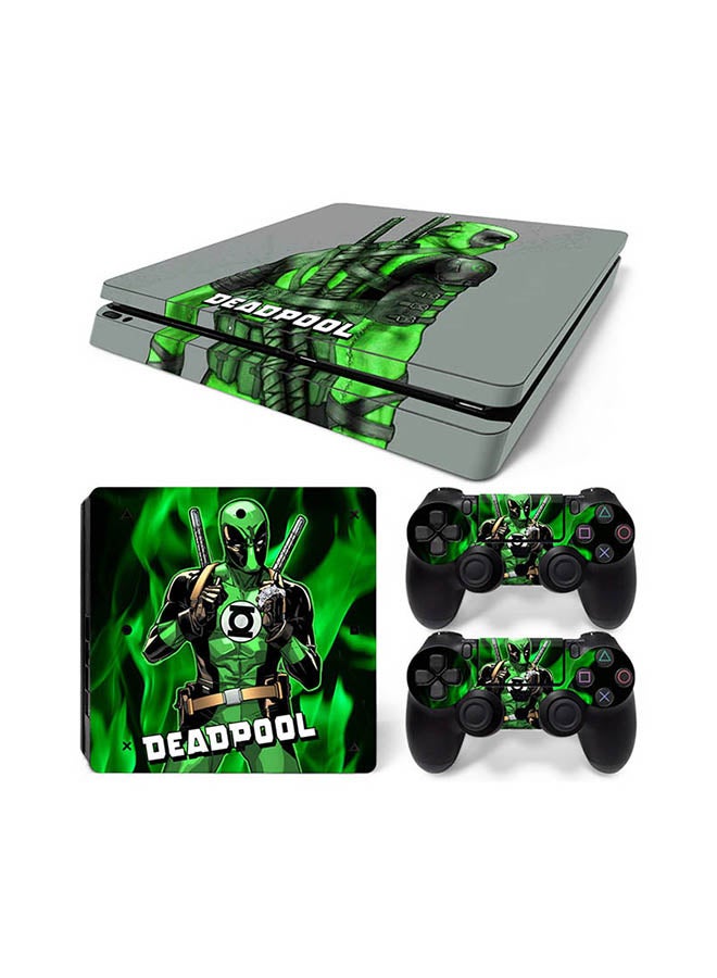 Console And Controller Sticker Set For PlayStation 4 Slim Deadpool