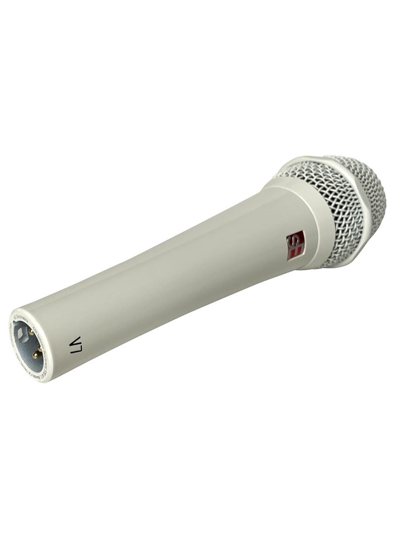sE Electronics V7 Supercardioid Dynamic Handheld Vocal Microphone - White Supercardioid Dynamic Microphone with Integrated Shockmount and Internal Windscreen