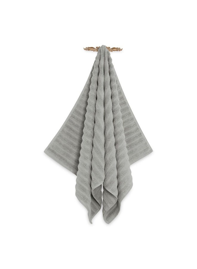 Wave Zero Twist Bath Towel Silver - 650Gsm 76X152Cm