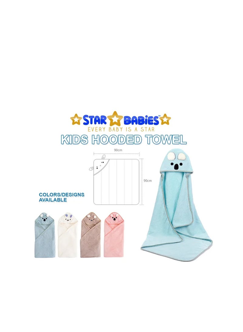 Star Babies Combo Pack (Microfiber hooded Towel, Scented Bag Pack of 5, Organic baby plate) - Pink