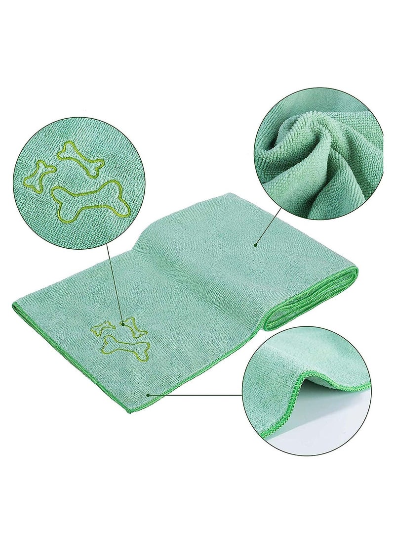 3Pcs Microfiber Dog Towel Large Pet Bath Towels Bathing Supplies Beach Accessories Quick Fast Drying Super Absorbent Lightweight Cat and Puppy Shower Essentials for Muddy Paw