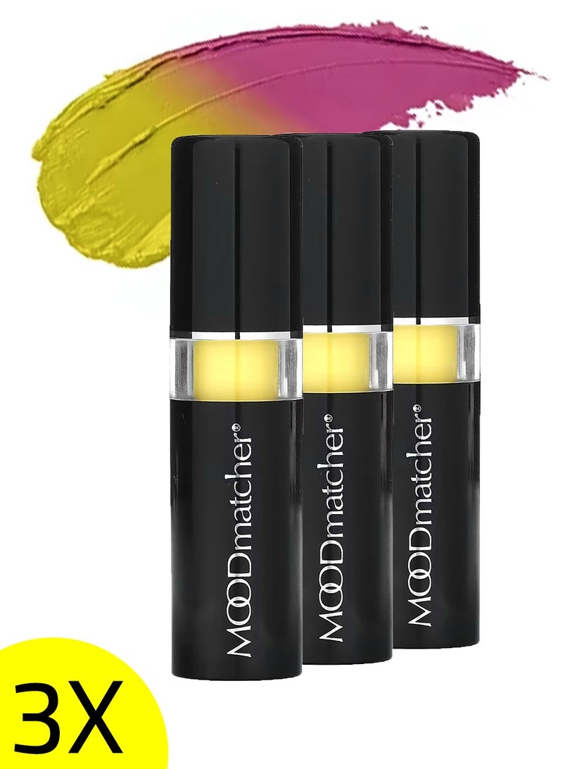 Lipstick, YELLOW Original Color-Change Lipstick - 12 HOUR Long Wear, Enriched with Aloe & Vitamin E for Ultra-Hydration, Waterproof, Smudgeproof & Kissproof 0.12 Oz (3.5g)