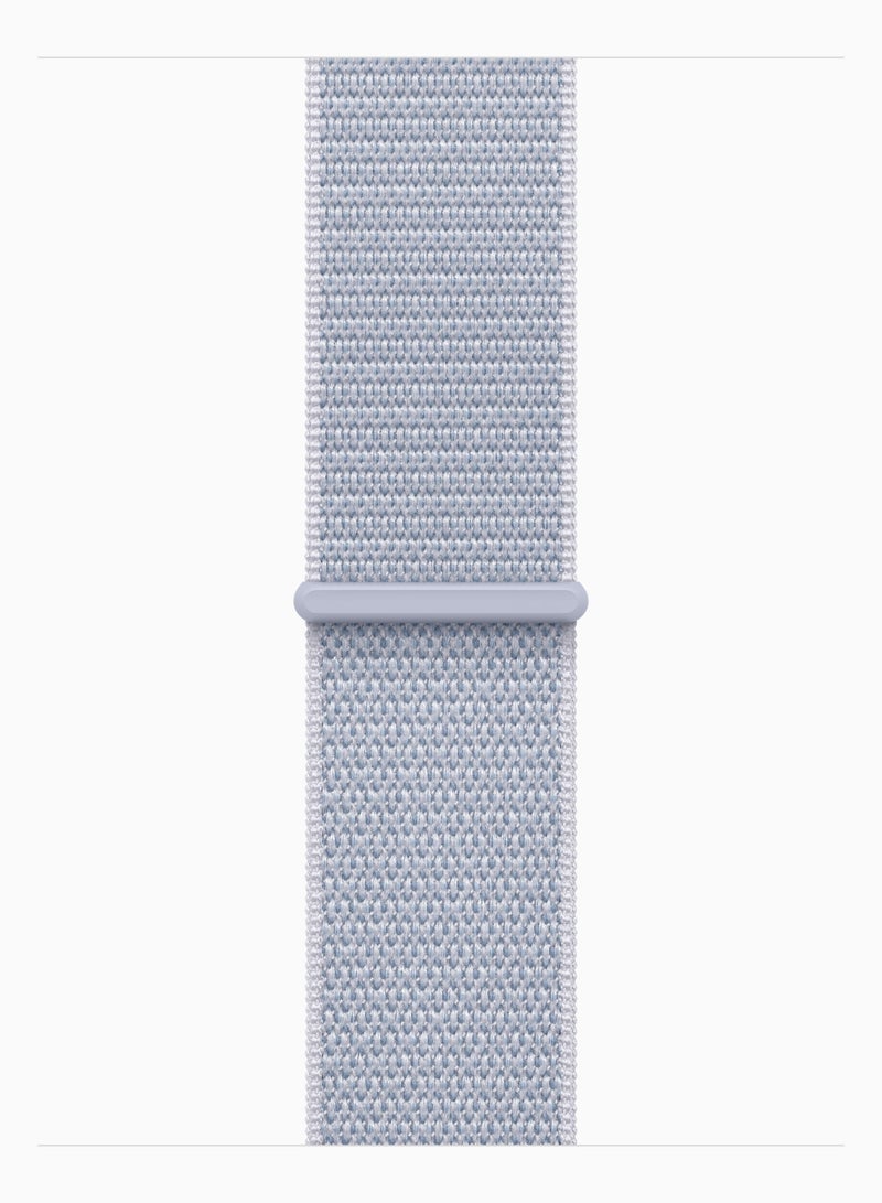 Watch SE GPS 40mm Silver Aluminum Case with Blue Cloud Sport Loop Silver With Blue Cord