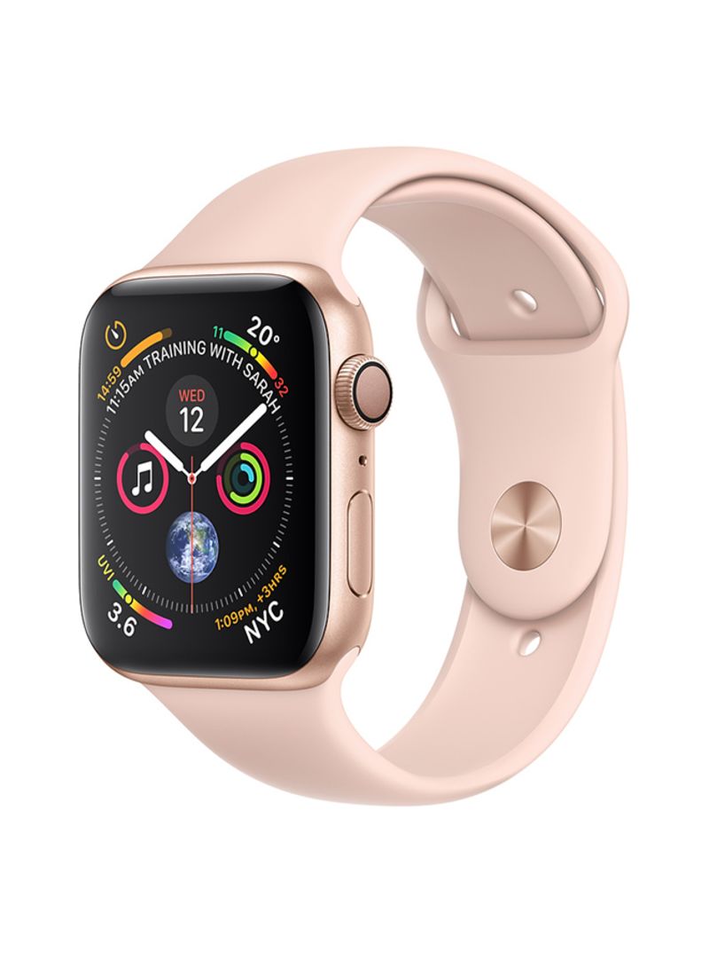 Renewed- Watch Series 4-40 mm GPS Gold Aluminum Case With Pink Sand Sport Band