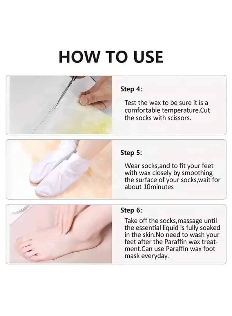 Disposable Paraffin Wax Gloves and Socks for Hands and Feet Soft smooth and deeply hydrating Dual paraffin wax treatment offers soothing therapy for both hands and feet leaving skin rejuvenated