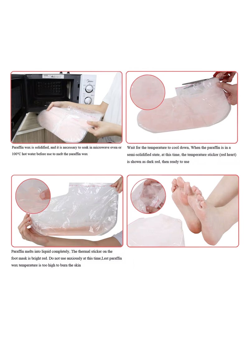 Disposable Paraffin Wax Gloves and Socks for Hands and Feet Soft smooth and deeply hydrating Dual paraffin wax treatment offers soothing therapy for both hands and feet leaving skin rejuvenated