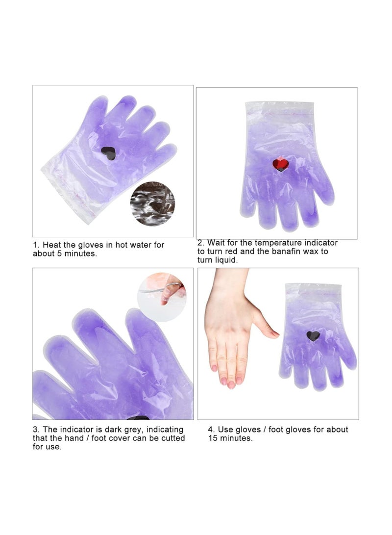 Disposable Paraffin Wax Gloves and Socks for Hands and Feet Soft smooth and deeply hydrating Dual paraffin wax treatment offers soothing therapy for both hands and feet leaving skin rejuvenated