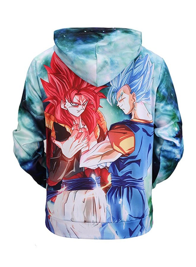 3D Dragon Ball Z Printed Hoodie Multicolour