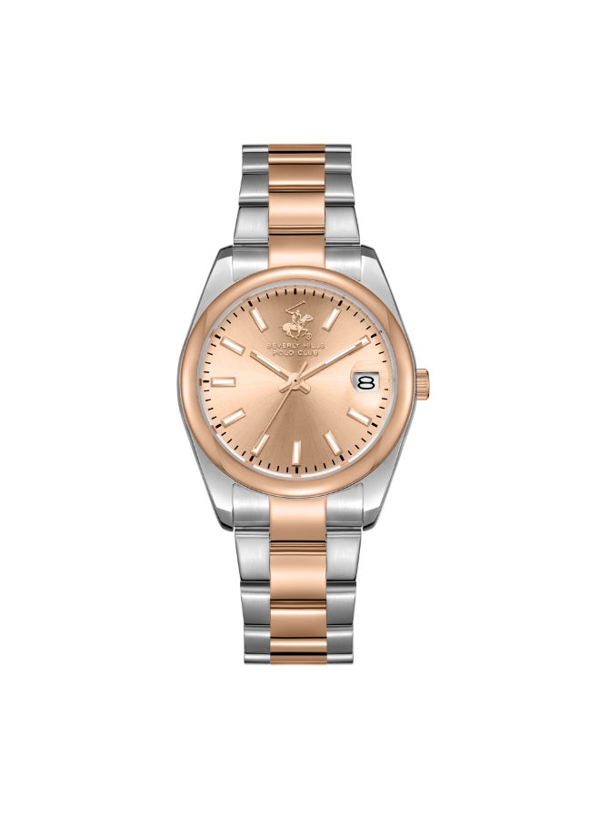 BEVERLY HILLS POLO CLUB Women's Analog Rose Gold Dial Watch - BP3649X.510