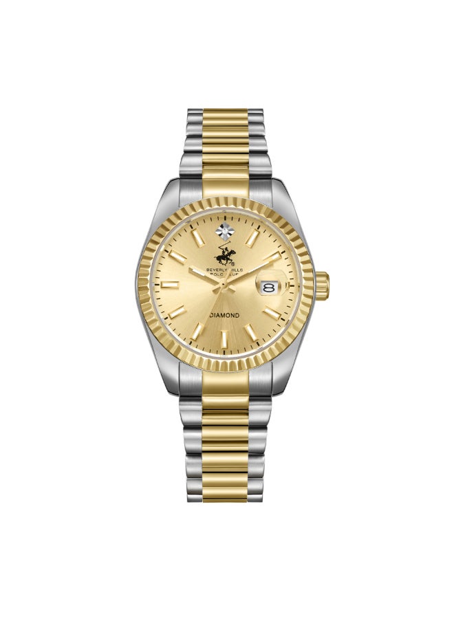 BEVERLY HILLS POLO CLUB Women's Analog Gold Dial Watch - BP3650X.210