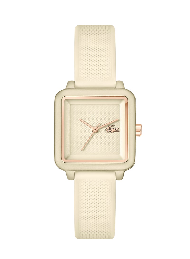 LACOSTE SQUARE ANALOG WOMEN'S LIGHT GOLD CASE WATCH - 2001385