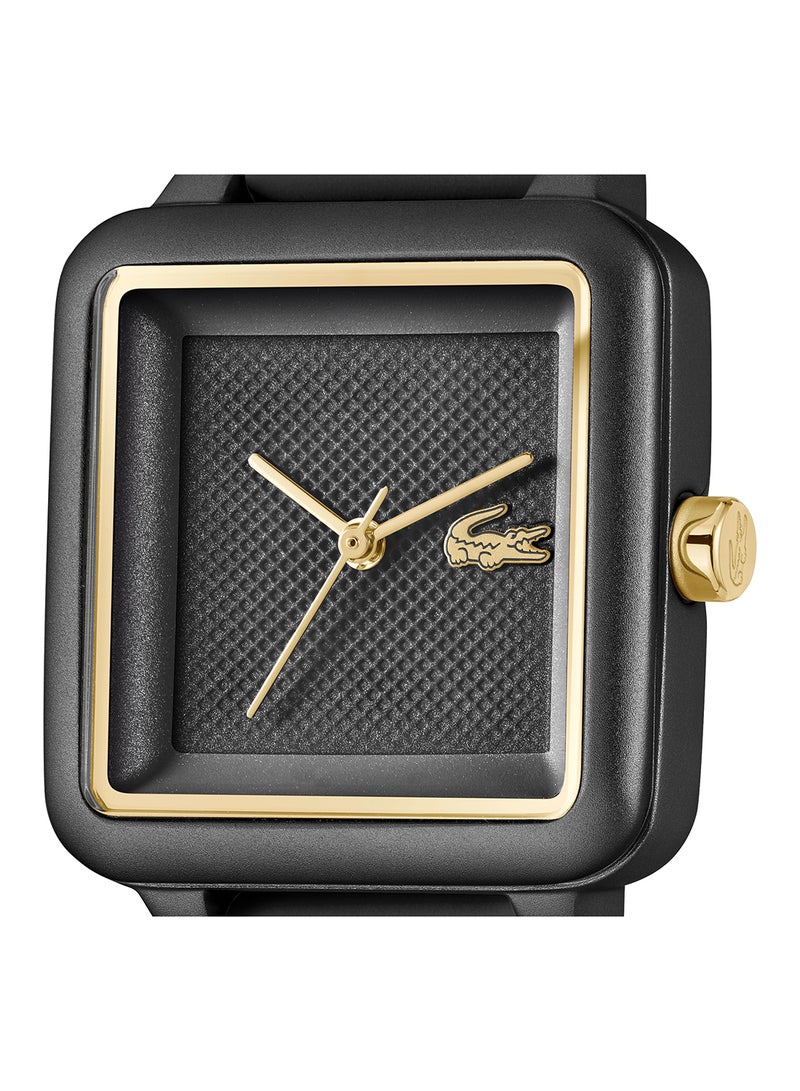 LACOSTE SQUARE ANALOG WOMEN'S BLACK CASE WATCH - 2001408