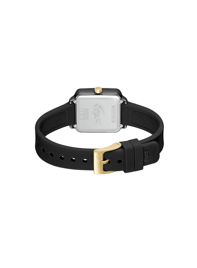 LACOSTE SQUARE ANALOG WOMEN'S BLACK CASE WATCH - 2001408