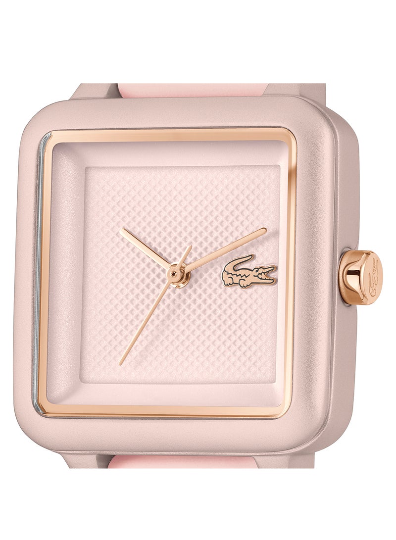 LACOSTE SQUARE ANALOG WOMEN'S PINK CASE WATCH - 2001388