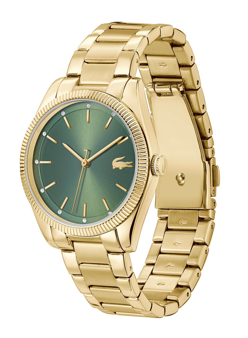 LACOSTE ROUND ANALOG WOMEN'S GREEN CASE WATCH - 2001403