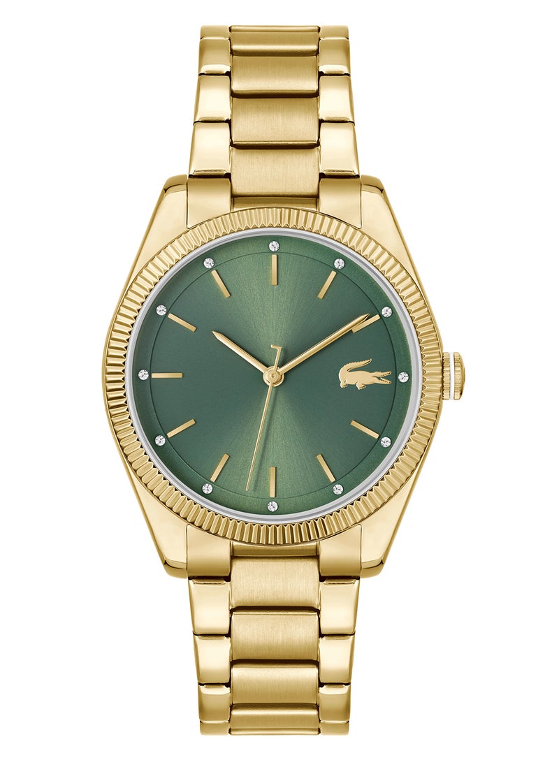 LACOSTE ROUND ANALOG WOMEN'S GREEN CASE WATCH - 2001403