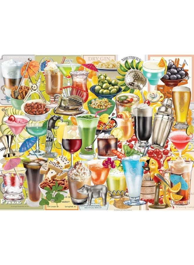 Bits and Pieces  500 Piece Jigsaw Puzzle for Adults  Happy Hour  500 pc Large Piece Jigsaw Puzzle by Artist Rosiland Solomon  18 X 24