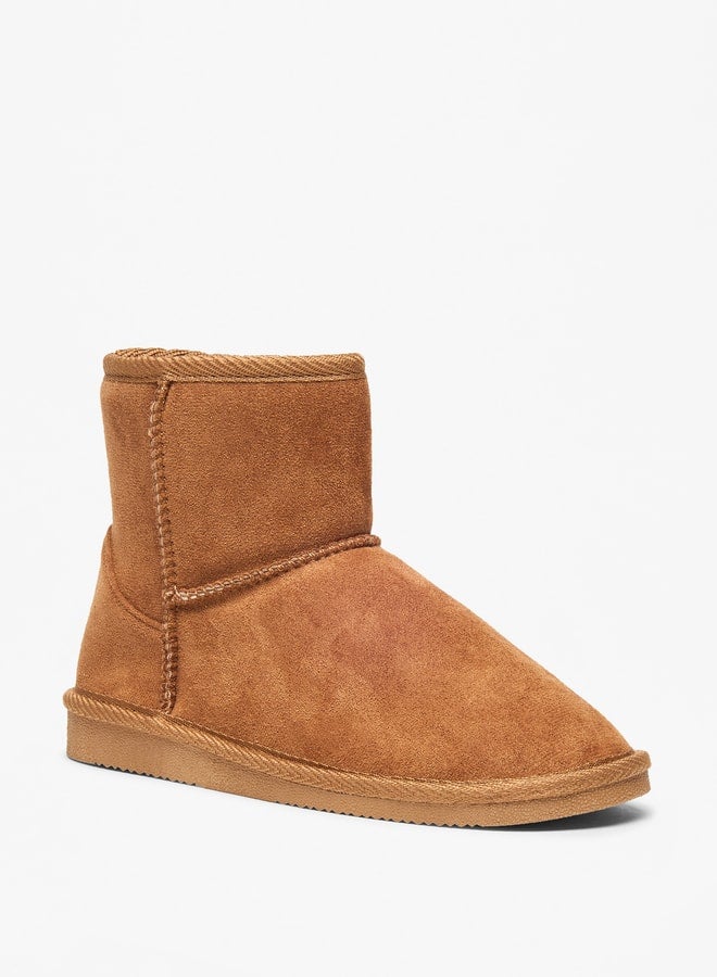 Girl's Solid High Cut Slip-On Boots