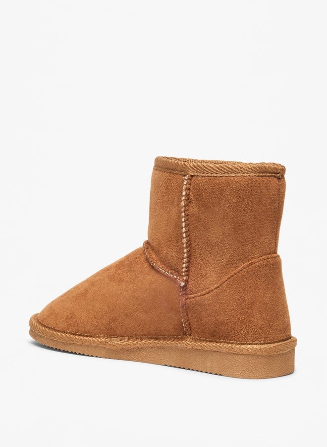 Girl's Solid High Cut Slip-On Boots