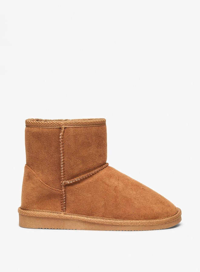 Girl's Solid High Cut Slip-On Boots