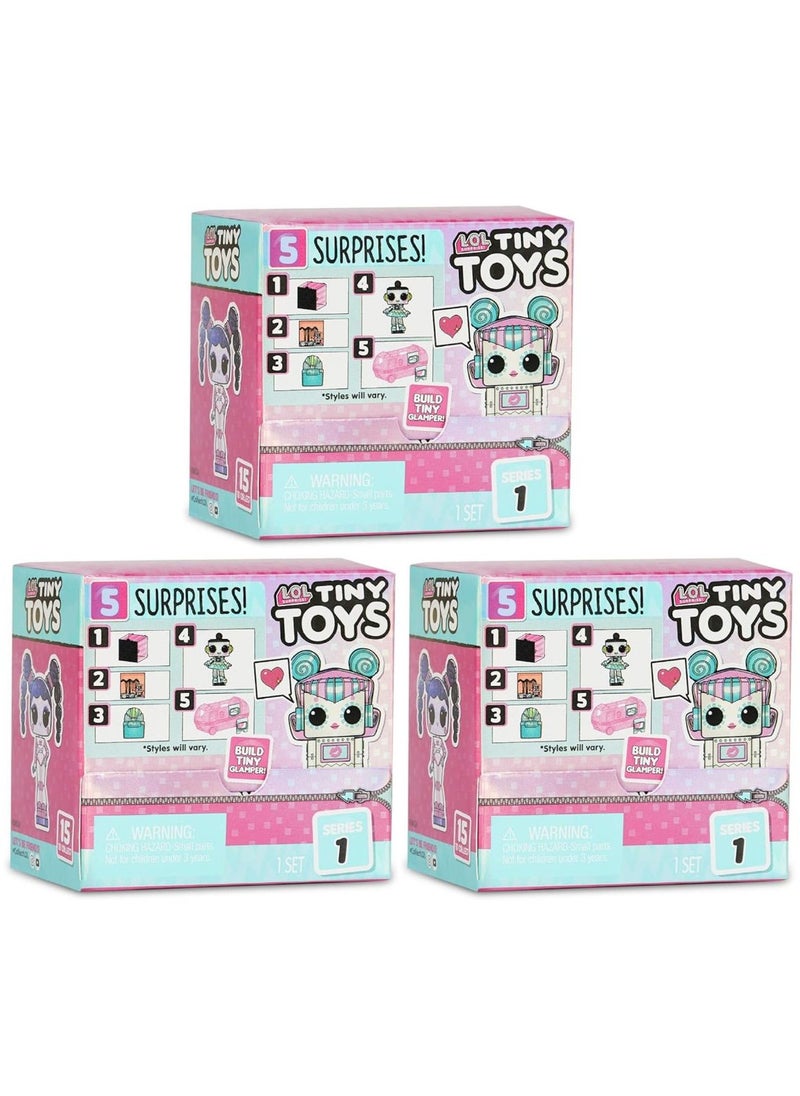 L.O.L. SURPRISE! Tiny Toys Series 1 (3 Pack), 5 Surprise Mystery Box, Random Models to Collect!