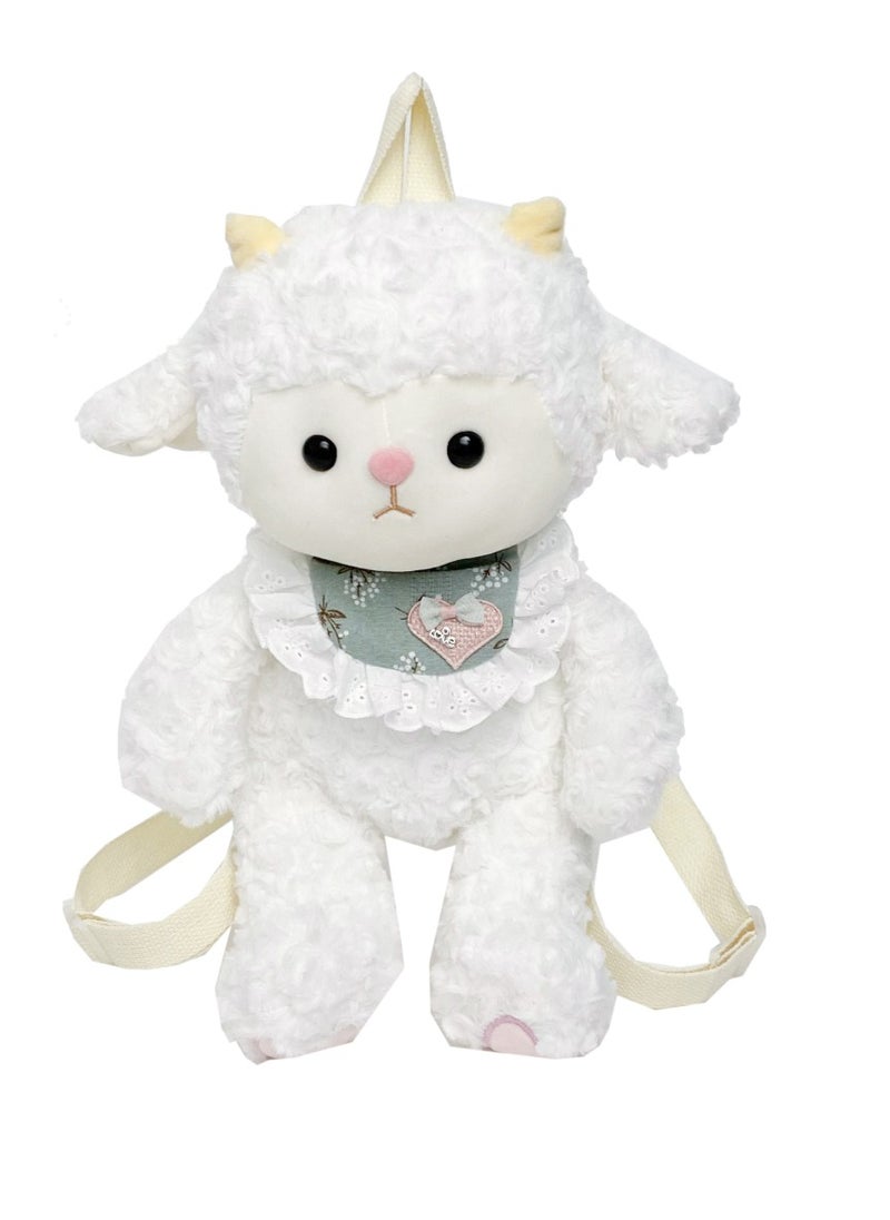 Soft Plush White Sheep Doll Kids Bag