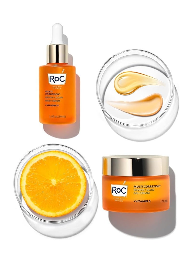 Multi Correxion Revive Glow Vitamin C Gel Cream  Anti Wrinkle and Aging Moisturiser  Visibly Plumps and Brightens Skin Skin Radiance Enhancement Hypoallergenic and Oil Free Skin Care 50 ml