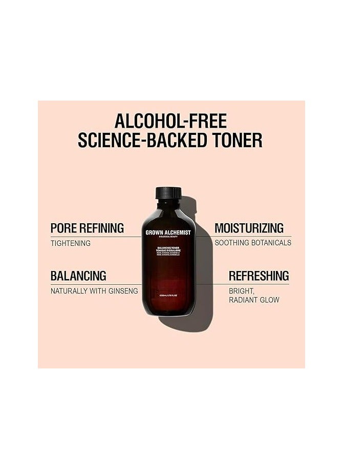 Grown Alchemist Balancing Facial Toner Rose Ginseng Chamomile Hydrating Toner For Face Brightening Skincare Toner Perfect for Dry Sensitive or Mature skin 200 ml