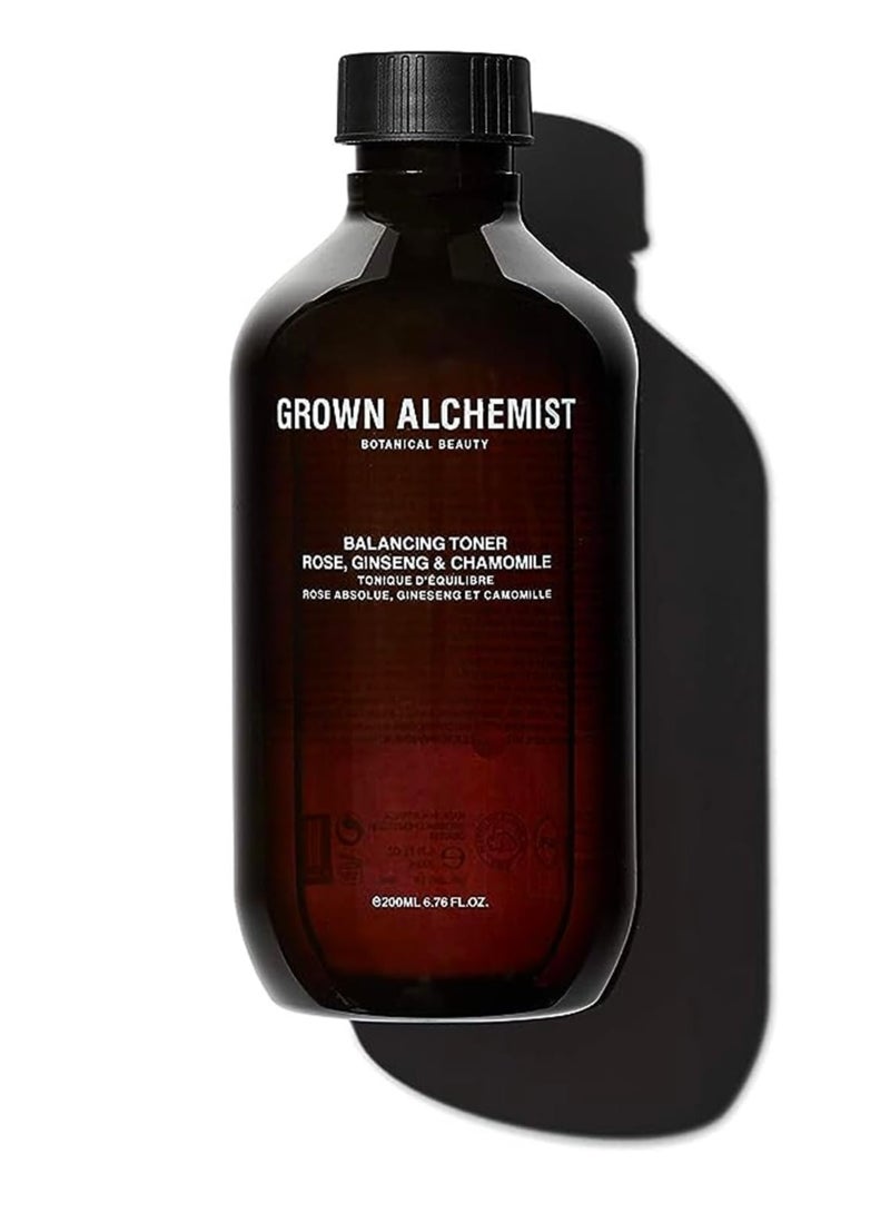 Grown Alchemist Balancing Facial Toner Rose Ginseng Chamomile Hydrating Toner For Face Brightening Skincare Toner Perfect for Dry Sensitive or Mature skin 200 ml