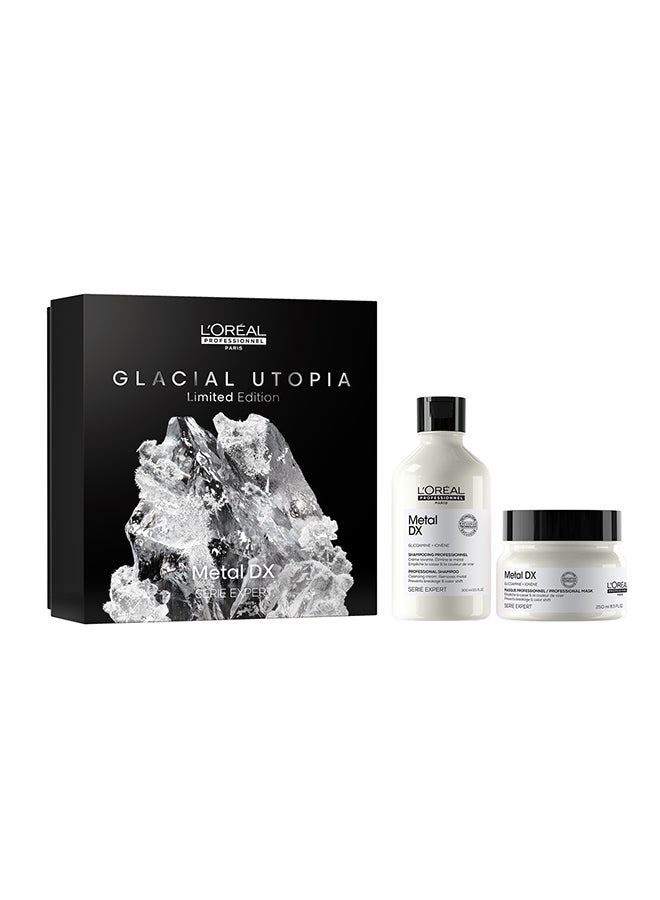 Metal Detox Glacial Utopia Duo Set | Shampoo 300Ml And Mask 250Ml | Serie Expert