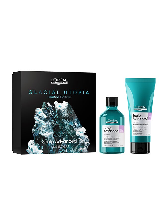 Scalp Advanced: Anti-Discomfort Glacial Utopia Duo Set | Shampoo 300Ml And Treatment 200Ml | Serie Expert