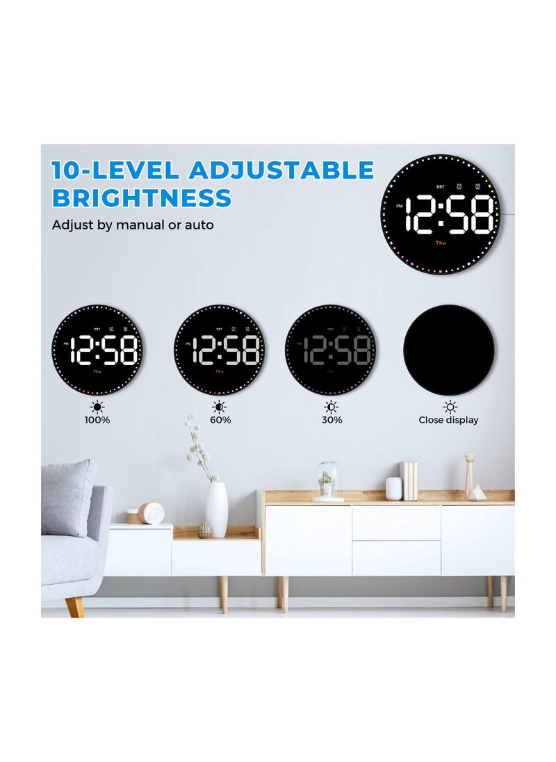 LED Digital Wall Clock, 10