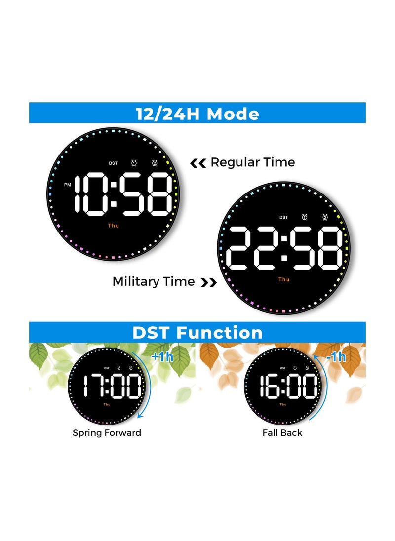 LED Digital Wall Clock, 10